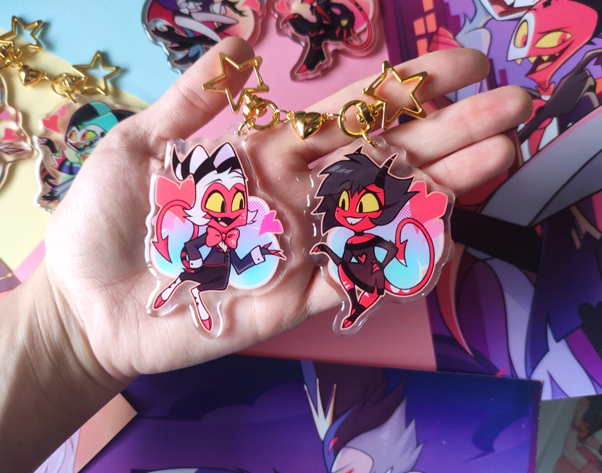 Helluva Boss Acrylic Epoxy Keychains