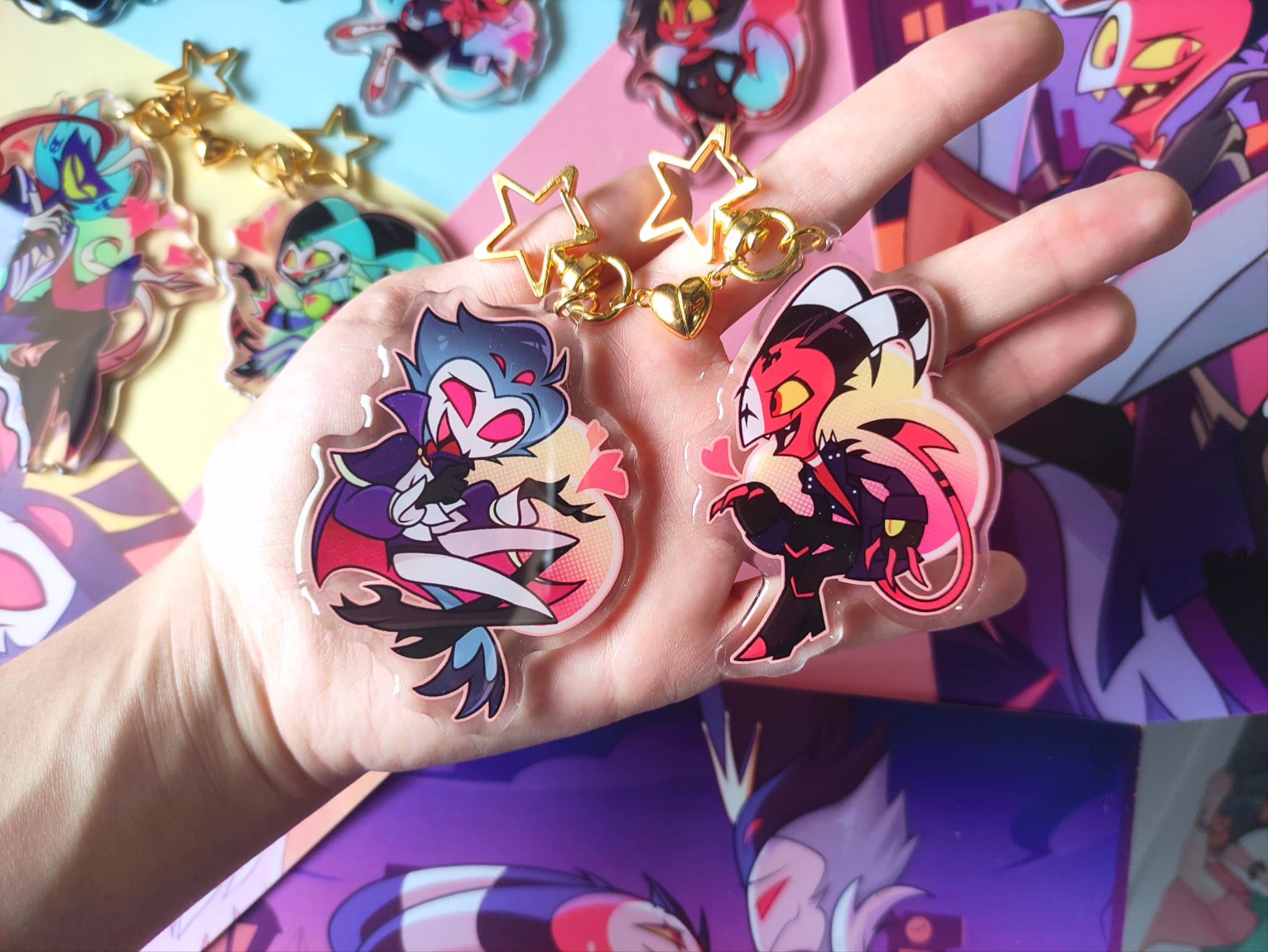 Helluva Boss Acrylic Epoxy Keychains