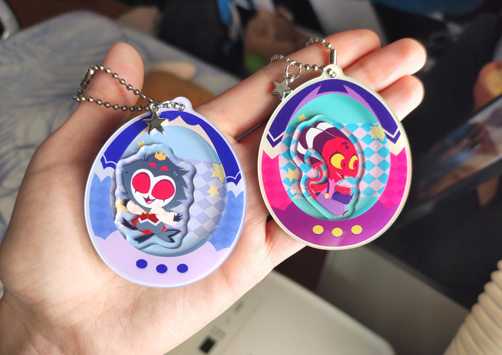 Helluva Boss Tamagotchis Acrylic Shaker Keychains