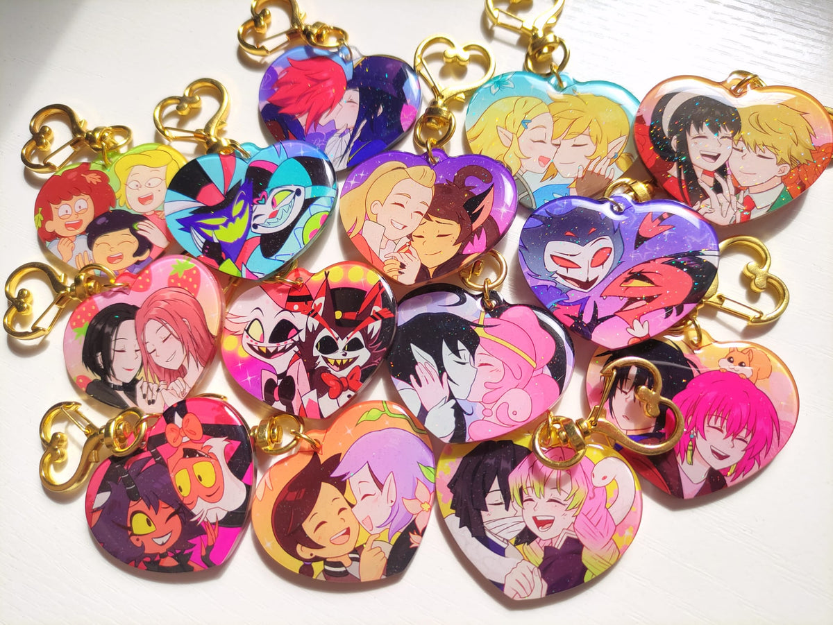 Gloss Epoxy Acrylic Keychains Bubbline Lumity Catradora Helluva zelink hazbin hotel huskerdust Boss stolitz Fizz Fizzarolli asmodeus stolas blitz