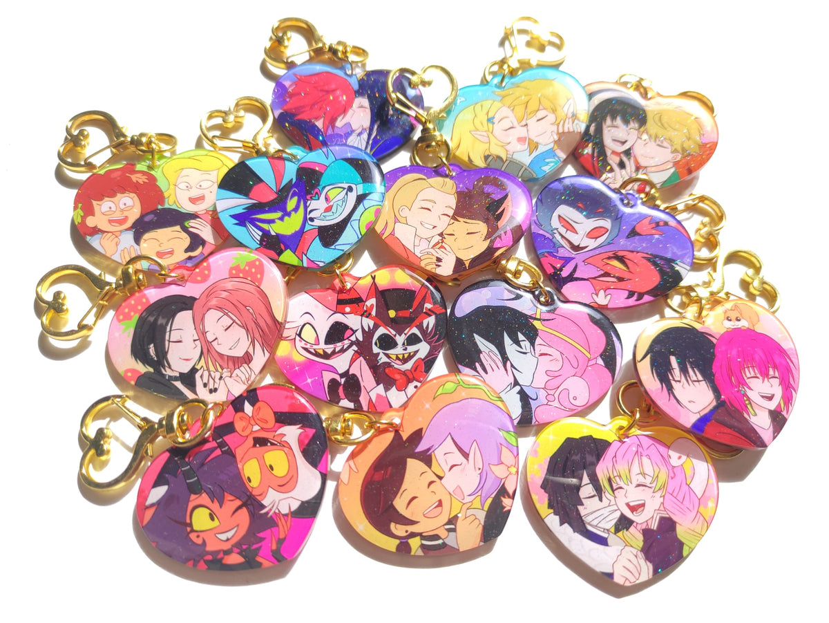 Gloss Epoxy Acrylic Keychains Bubbline Lumity Catradora Helluva zelink hazbin hotel huskerdust Boss stolitz Fizz Fizzarolli asmodeus stolas blitz