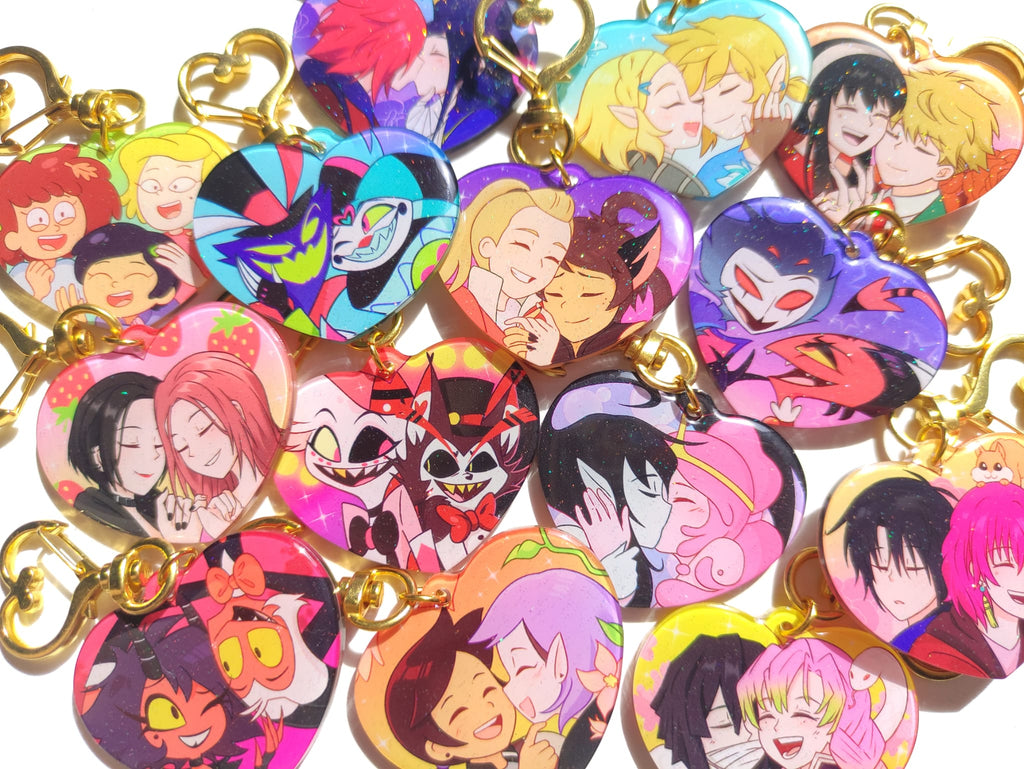 Gloss Epoxy Acrylic Keychains Bubbline Lumity Catradora Helluva zelink hazbin hotel huskerdust Boss stolitz Fizz Fizzarolli asmodeus stolas blitz