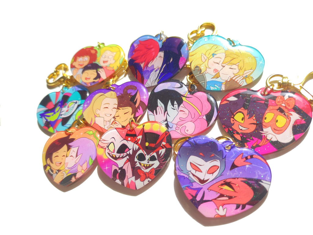 Gloss Epoxy Acrylic Keychains Bubbline Lumity Catradora Helluva zelink hazbin hotel huskerdust Boss stolitz Fizz Fizzarolli asmodeus stolas blitz