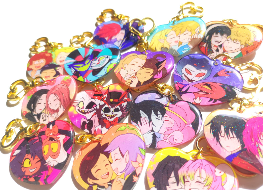 Gloss Epoxy Acrylic Keychains Bubbline Lumity Catradora Helluva zelink hazbin hotel huskerdust Boss stolitz Fizz Fizzarolli asmodeus stolas blitz