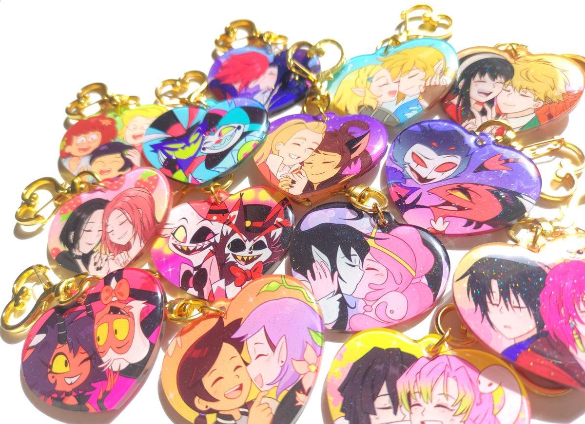 Gloss Epoxy Acrylic Keychains Bubbline Lumity Catradora Helluva zelink hazbin hotel huskerdust Boss stolitz Fizz Fizzarolli asmodeus stolas blitz