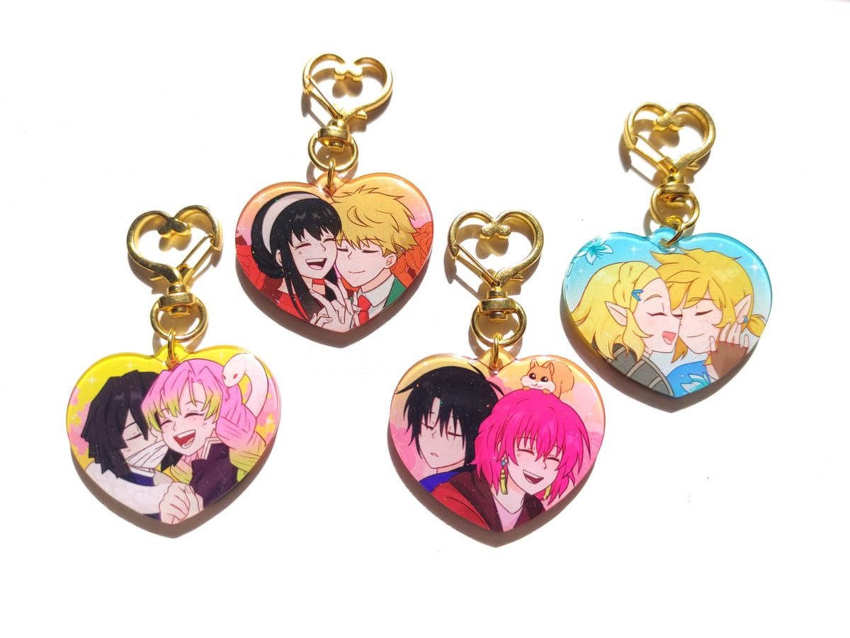 Gloss Epoxy Acrylic Keychains Bubbline Lumity Catradora Helluva zelink hazbin hotel huskerdust Boss stolitz Fizz Fizzarolli asmodeus stolas blitz