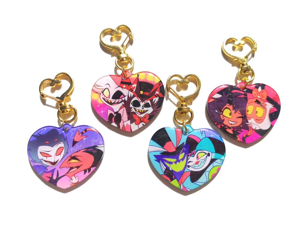 Gloss Epoxy Acrylic Keychains Bubbline Lumity Catradora Helluva zelink hazbin hotel huskerdust Boss stolitz Fizz Fizzarolli asmodeus stolas blitz
