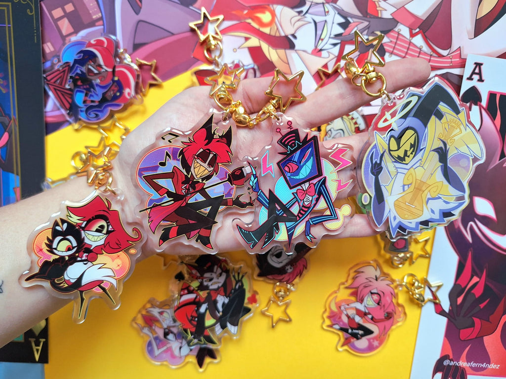 LAST CHANCE! Hazbin Hotel Acrylic Epoxy Keychains