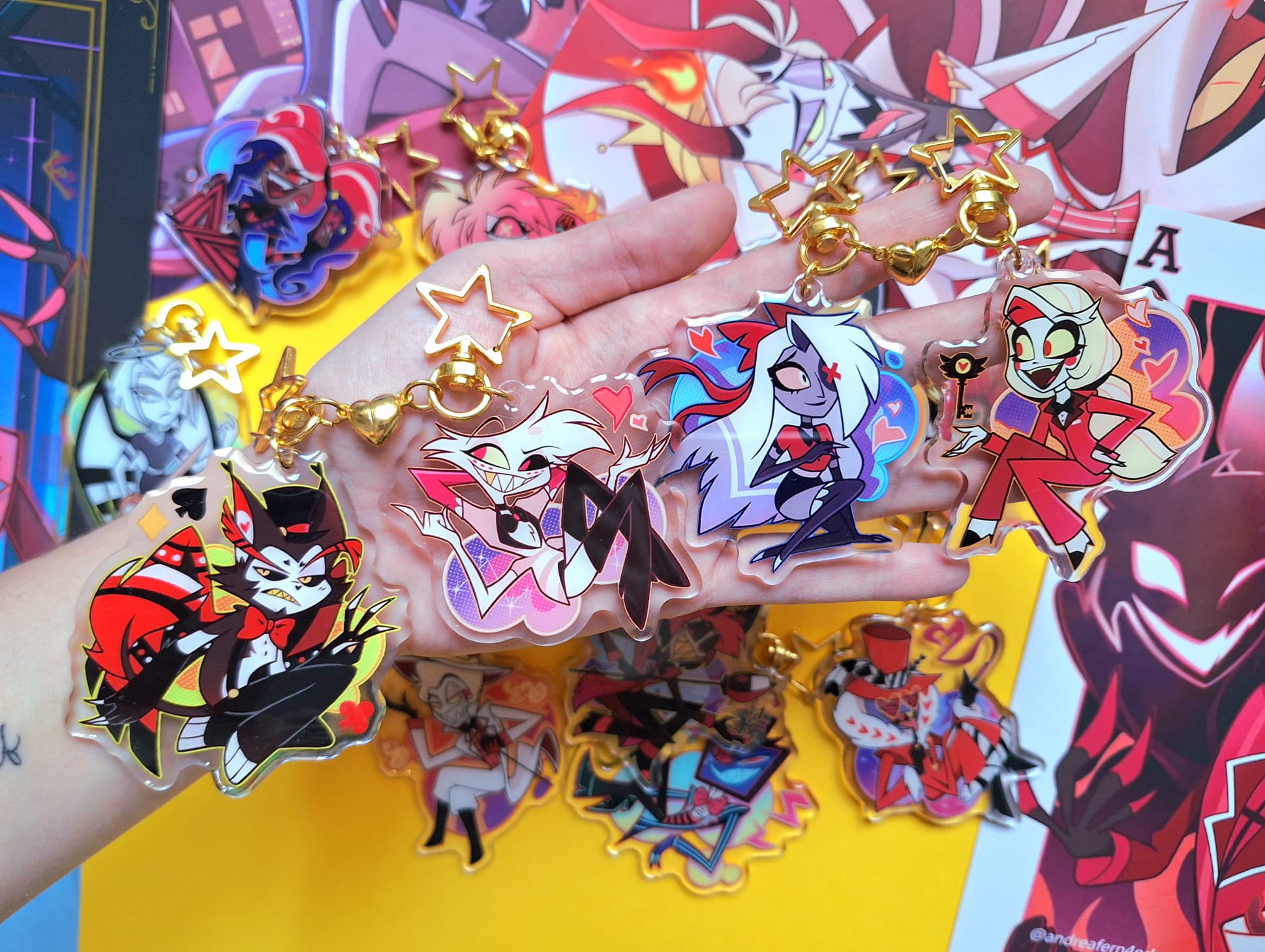 LAST CHANCE! Hazbin Hotel Acrylic Epoxy Keychains