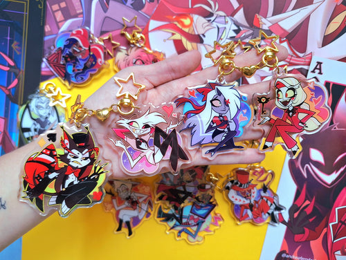 LAST CHANCE! Hazbin Hotel Acrylic Epoxy Keychains