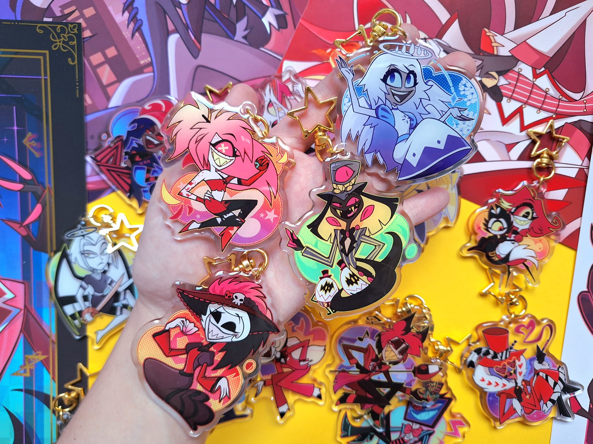 LAST CHANCE! Hazbin Hotel Acrylic Epoxy Keychains
