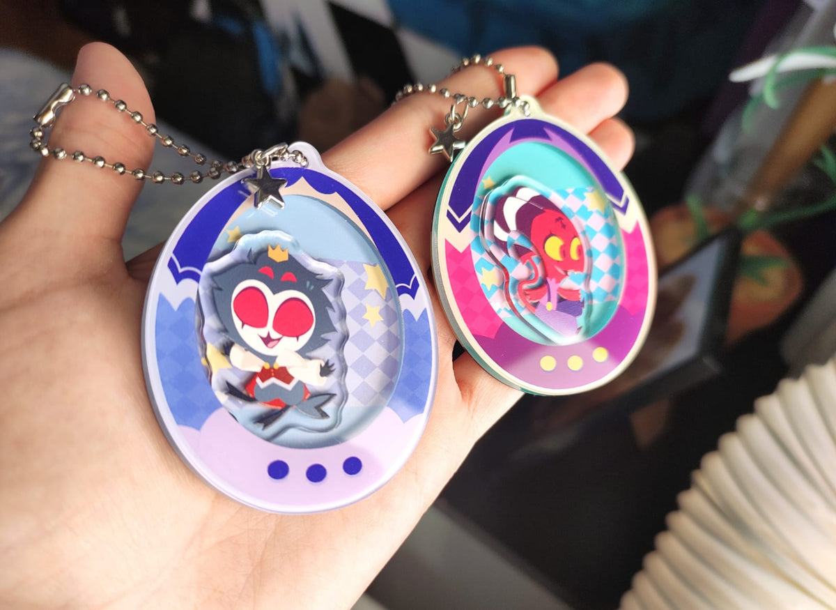 Helluva Boss Tamagotchis Acrylic Shaker Keychains