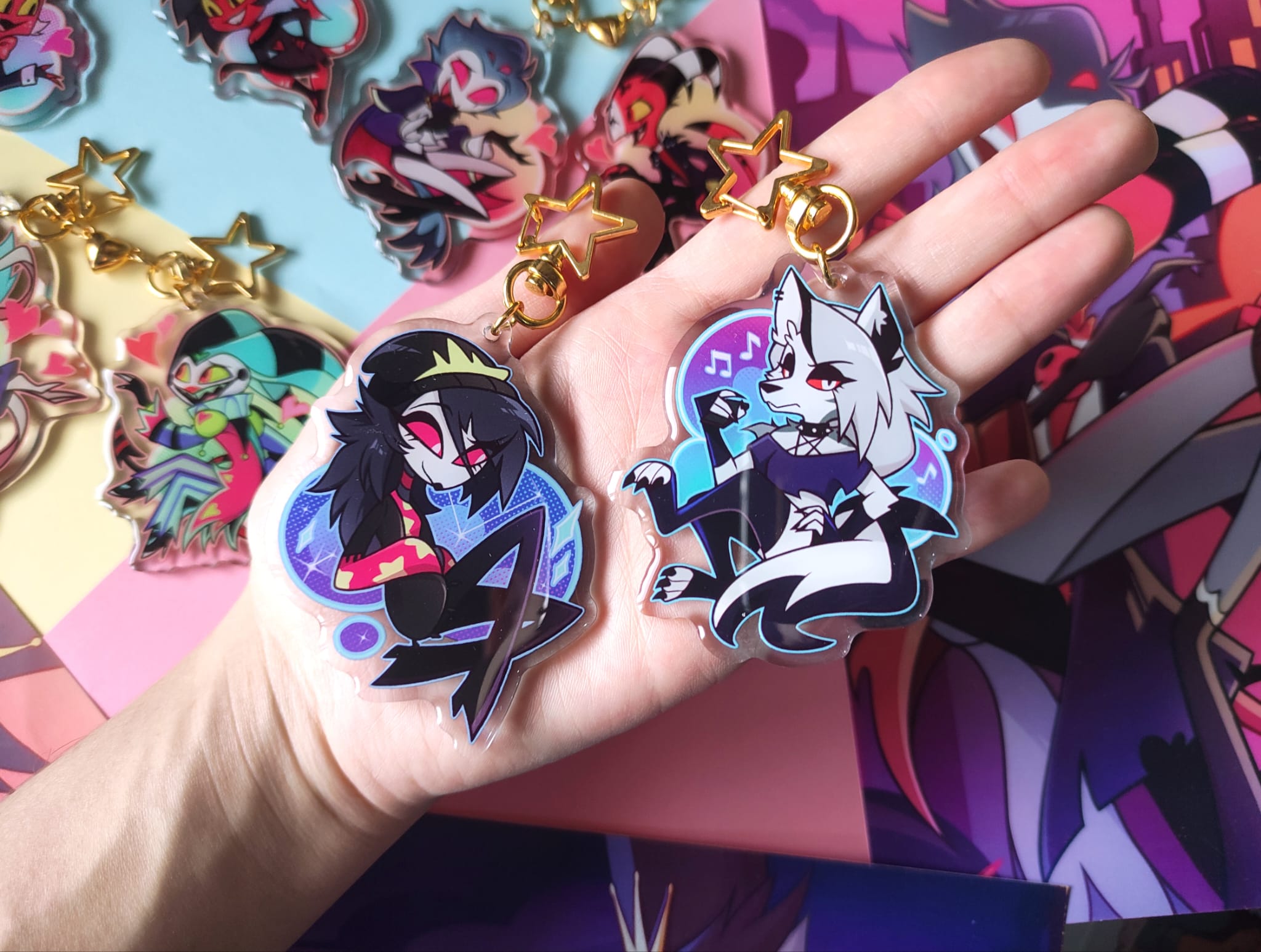 Helluva Boss Acrylic Epoxy Keychains