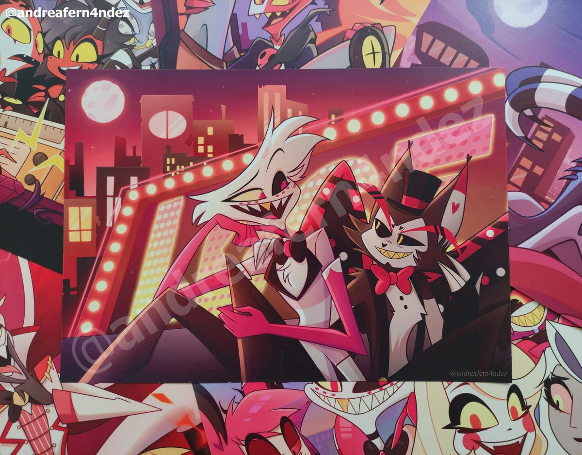 Huskerdust Hazbin Hotel B5 Print Angel Dust Husk impresion lámina poster prints fanart