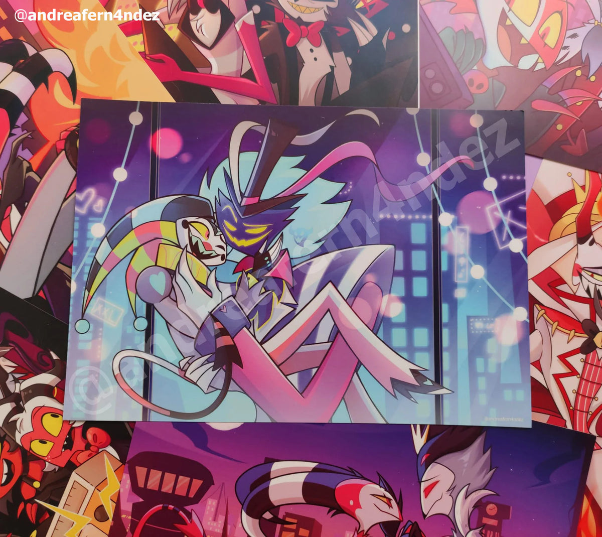 Asmodeus and Fizzarolli B5 Print 25 X 17.7 cm Fizzdeus Hazbin Hotel Fanart