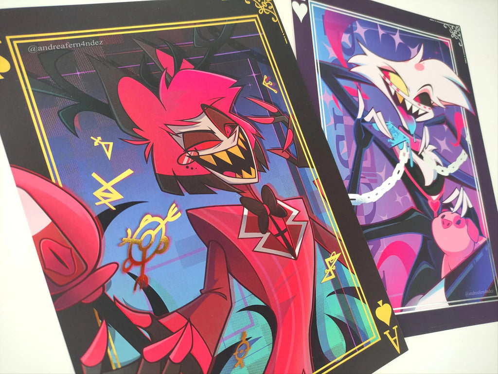 Alastor and Angel Dust B5 Print Hazbin Hotel impresion lámina poster prints
