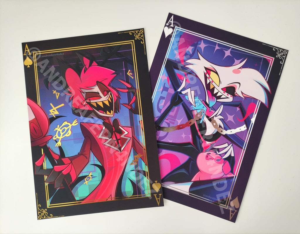 Alastor and Angel Dust B5 Print Hazbin Hotel impresion lámina poster prints