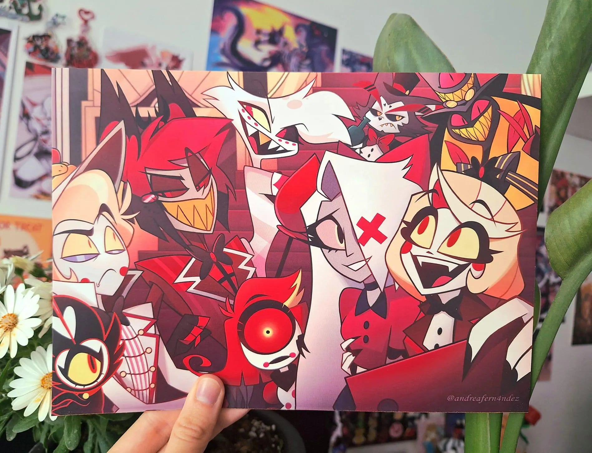 Hazbin Hotel B5 Print 25 X 17.7 cm Alastor Charlie Angel Dust Niffty vaggie husk lucifer