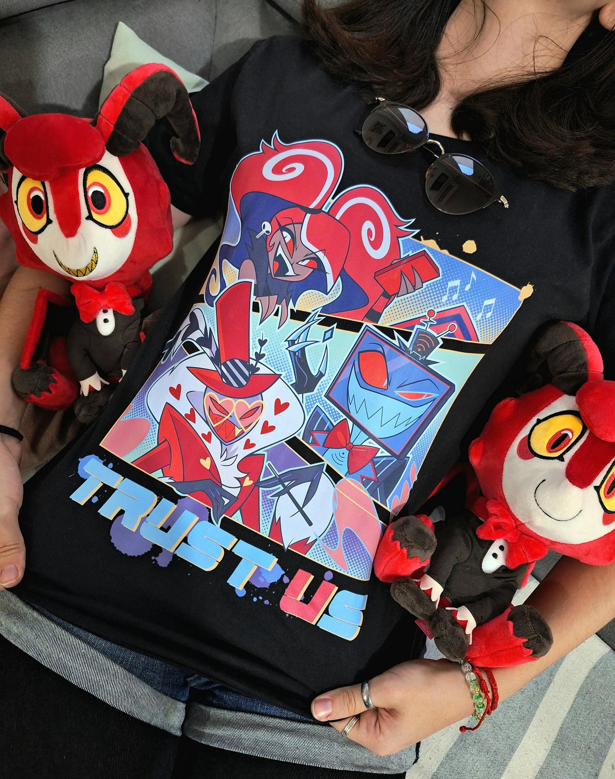 Vees Hazbin Hotel T-Shirt Valentino Velvette Vox Val Valvox shirt camiseta