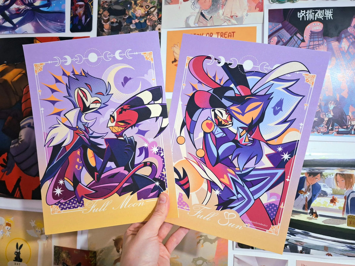Stolitz and FizzOzzie B5 Print 25 X 17.7 cm Helluva Boss Fizzdeus stolas blitz fizz ozzie Hazbin Hotel Fanart